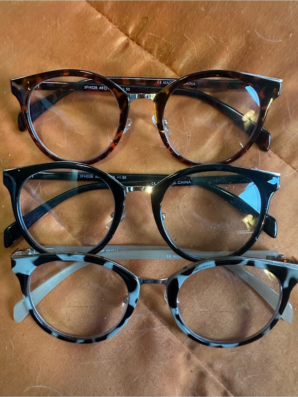 READER GLASSES BIFOCAL 3 PAIR FOR ONE PRICE! BLUE BLOCKING so cute